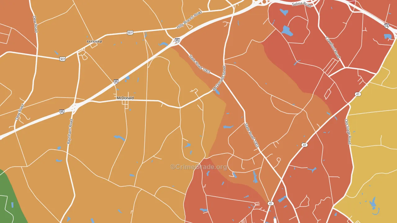 McDonald, NC Map of Assault Rates