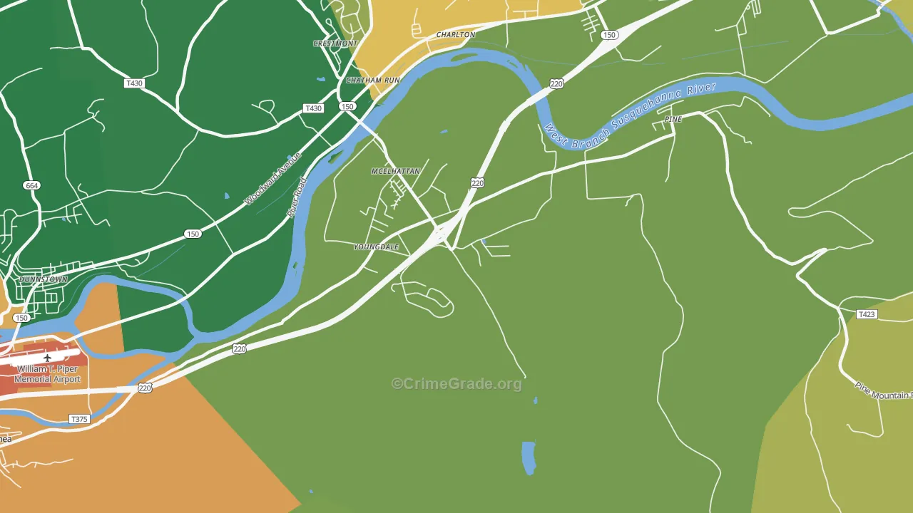 McElhattan, PA Map of Assault Rates