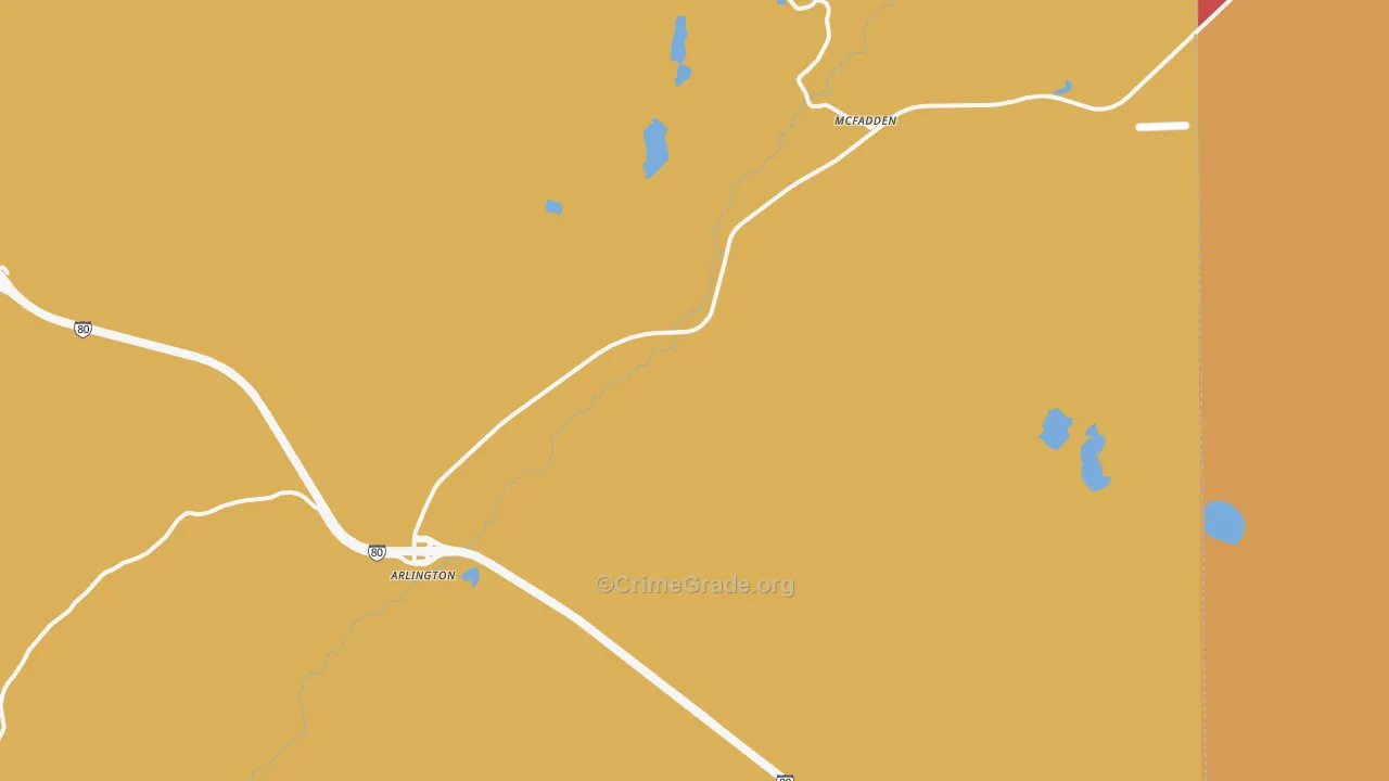McFadden, WY Map of Assault Rates