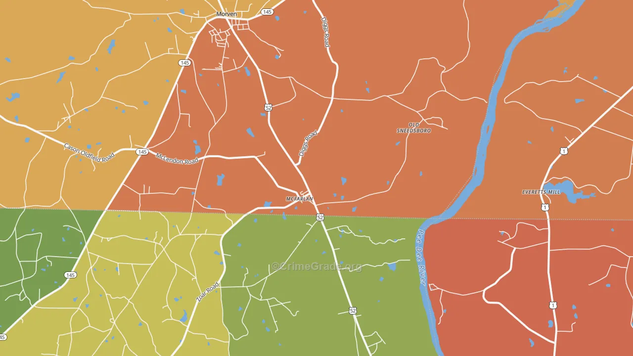 McFarlan, NC Map of Assault Rates