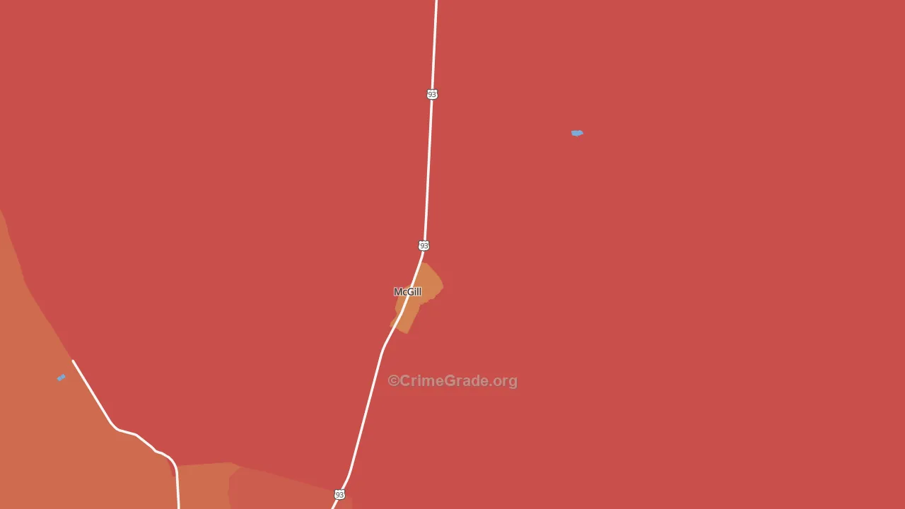 McGill, NV Map of Assault Rates