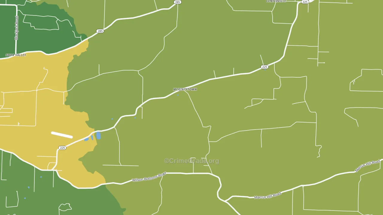 McGintytown, AR Map of Assault Rates