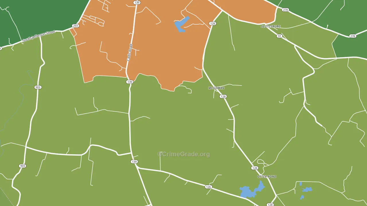 McGowan, KY Map of Assault Rates