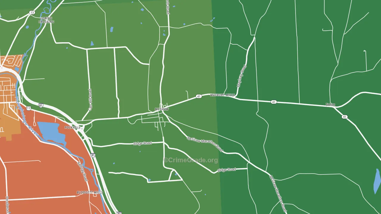 McGraw, NY Map of Assault Rates