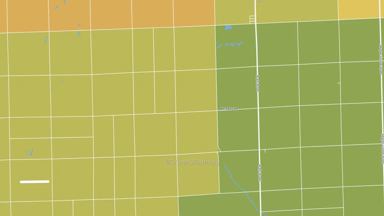 McGregor, MI Map of Assault Rates