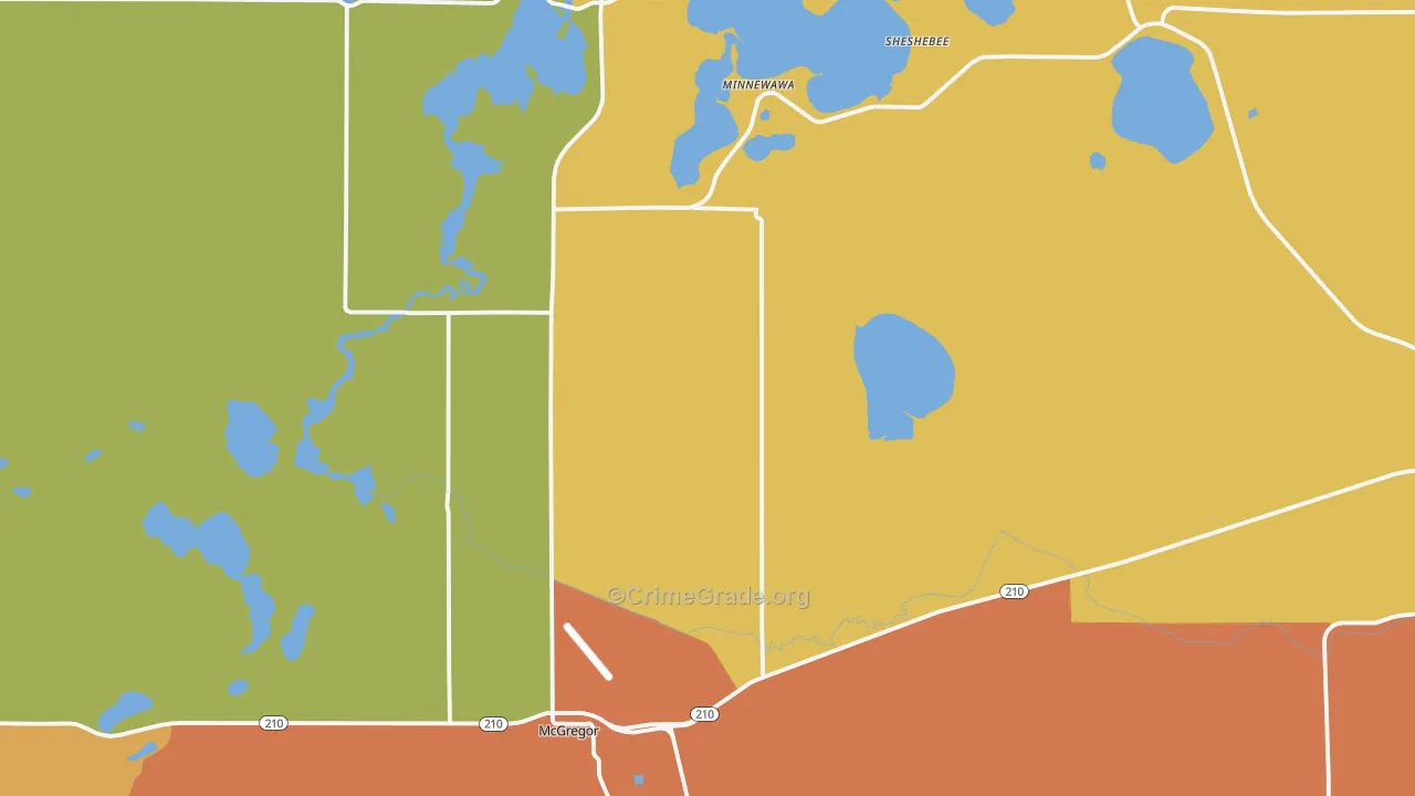 McGregor, MN Map of Assault Rates