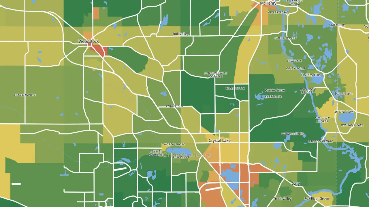 McHenry County, IL Map of Assault Rates