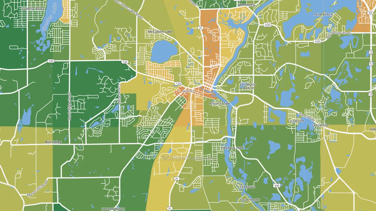 Mchenry, IL Map of Assault Rates