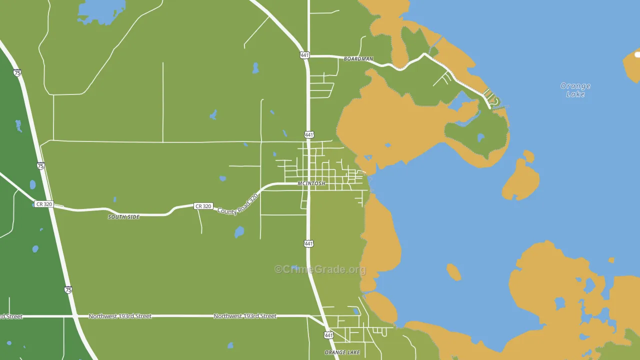 McIntosh, FL Map of Assault Rates