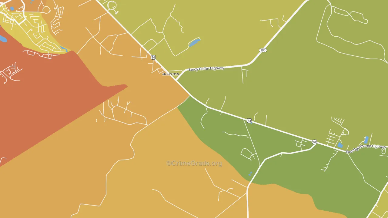 McIntosh, GA Map of Assault Rates