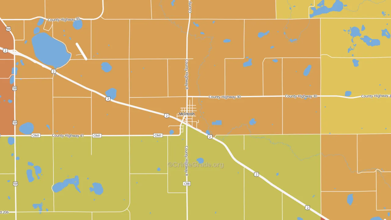 Mcintosh, MN Map of Assault Rates