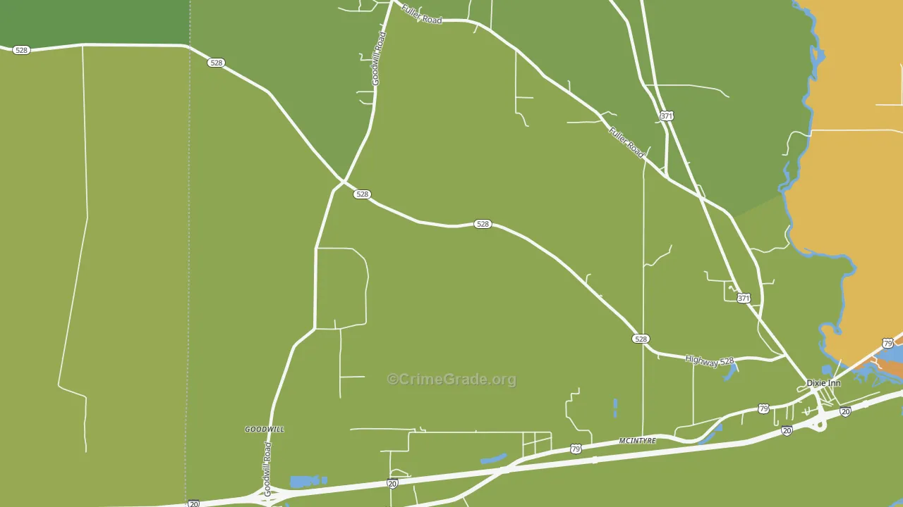 McIntyre, LA Map of Assault Rates