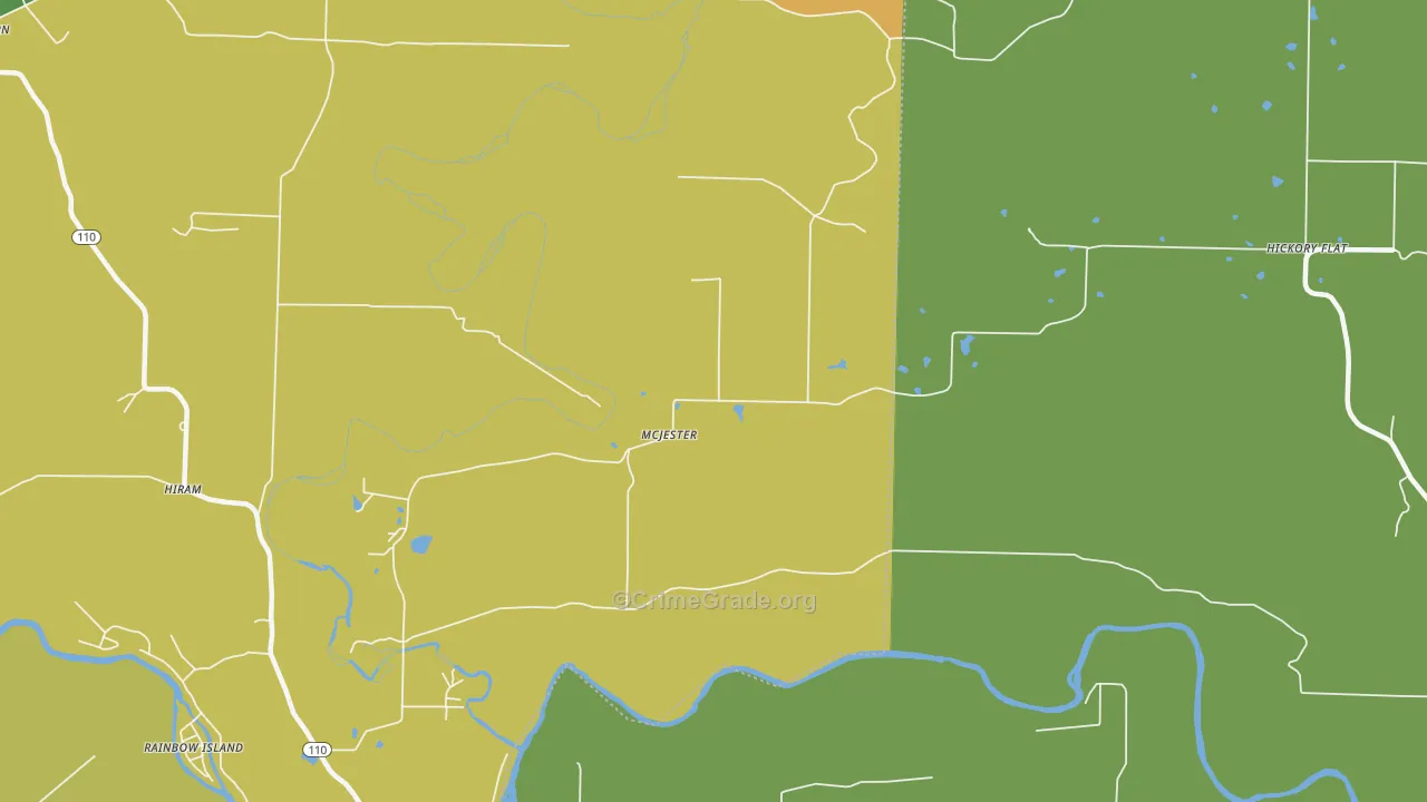 McJester, AR Map of Assault Rates