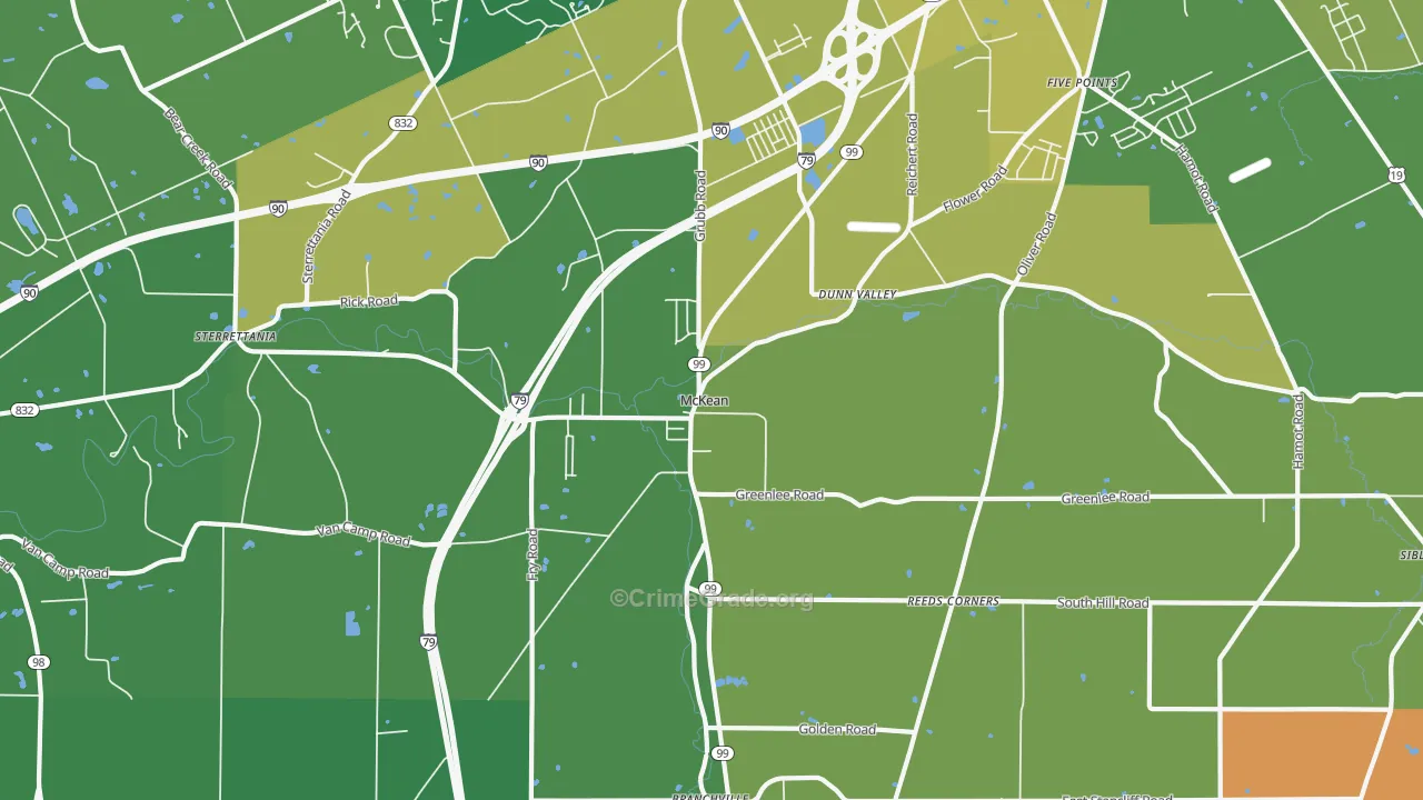McKean, PA Map of Assault Rates
