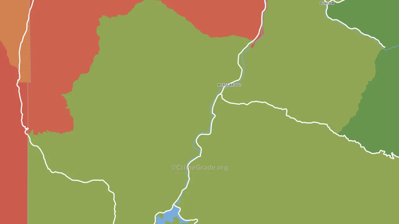 McKee Bridge, OR Map of Assault Rates