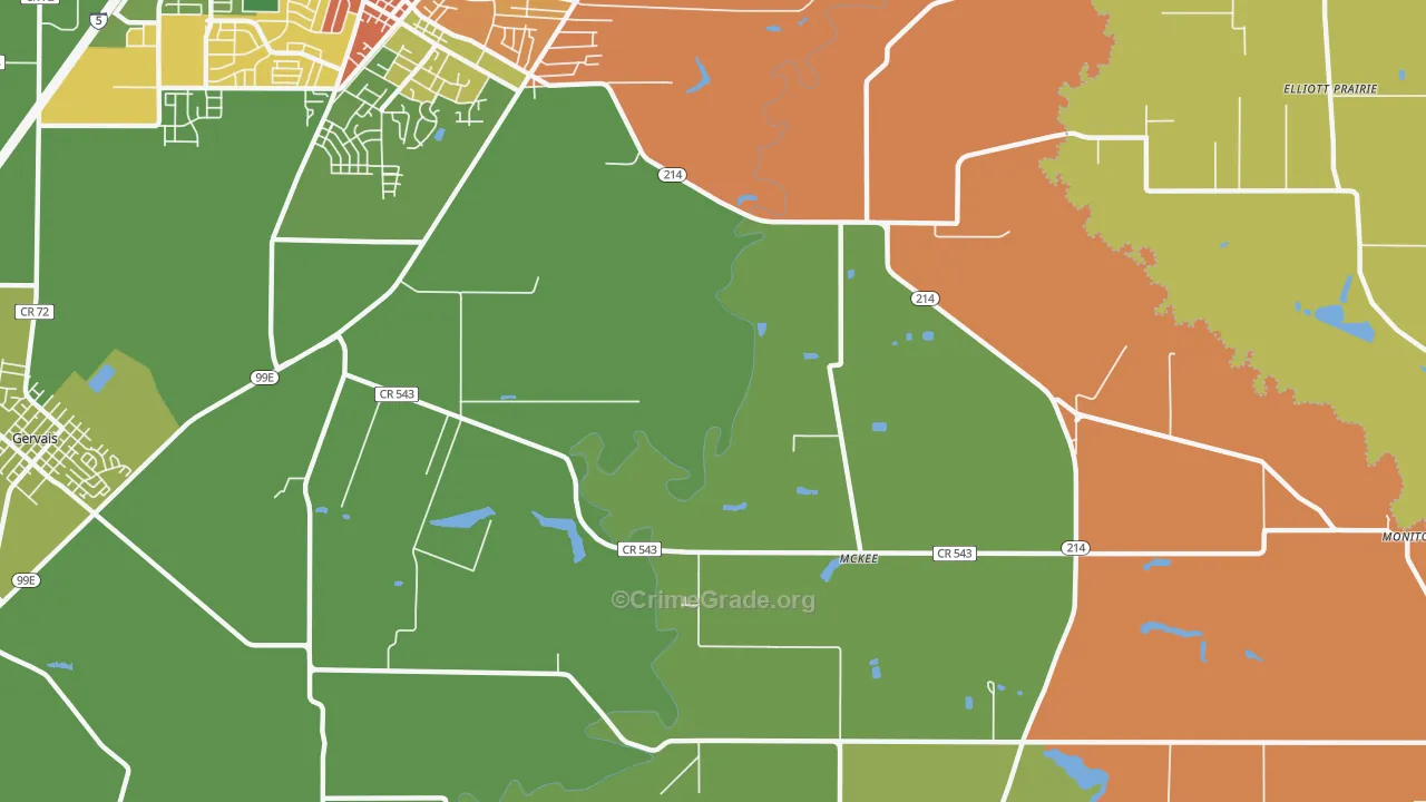 McKee, OR Map of Assault Rates