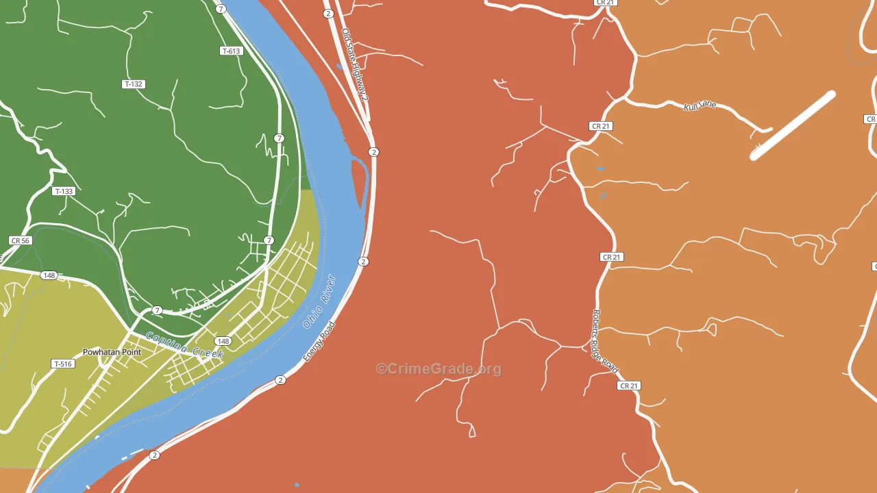 McKeefrey, WV Map of Assault Rates