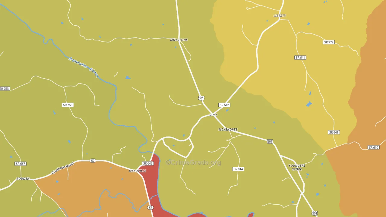 McKendree, VA Map of Assault Rates
