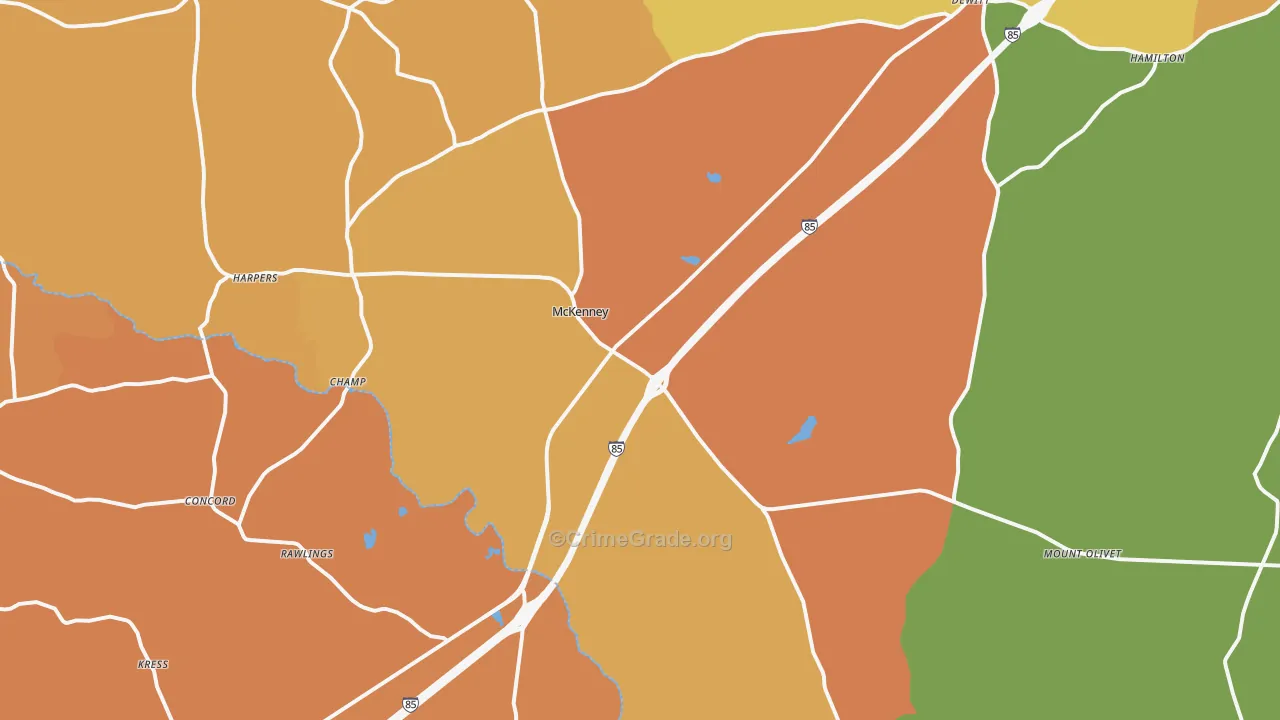 McKenney, VA Map of Assault Rates