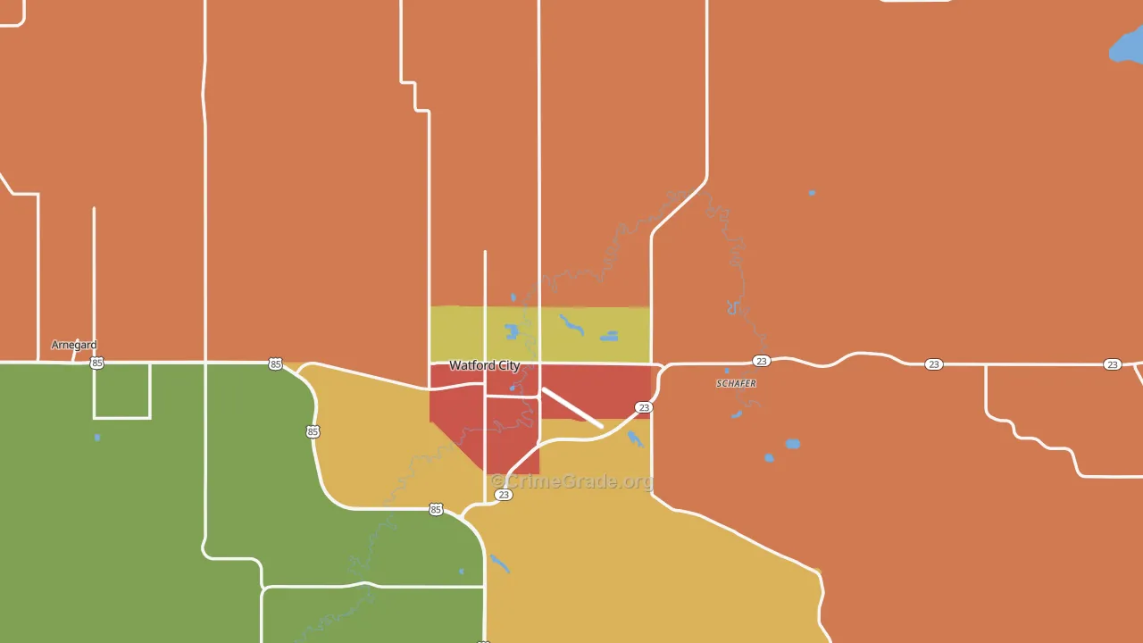 McKenzie County, ND Map of Assault Rates