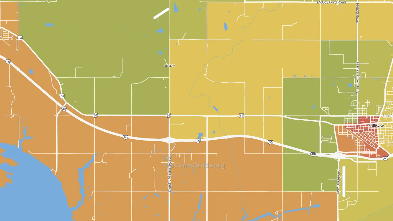 McKey, OK Map of Assault Rates