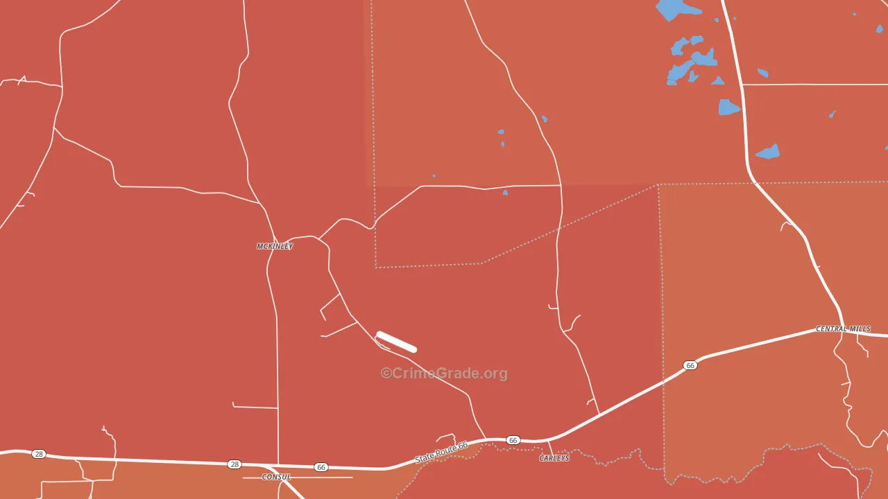 McKinley, AL Map of Assault Rates