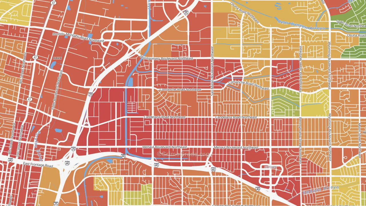 McKinley, Albuquerque, NM Map of Assault Rates