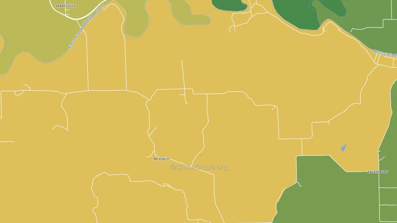McKinley, IN Map of Assault Rates