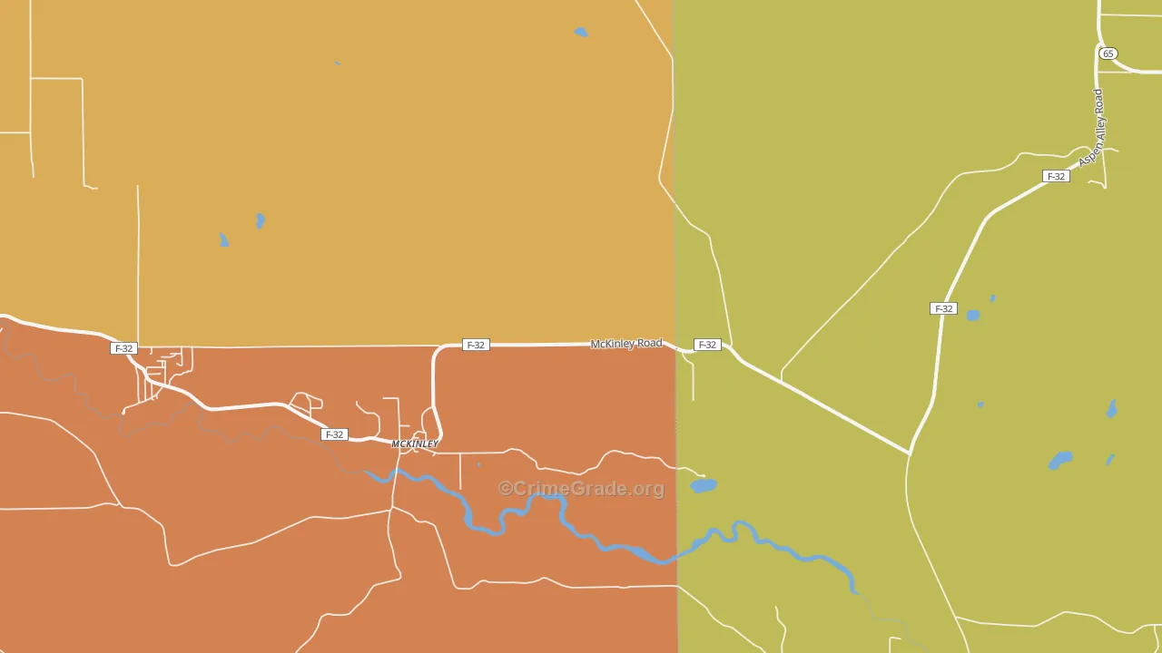 McKinley, MI Map of Assault Rates