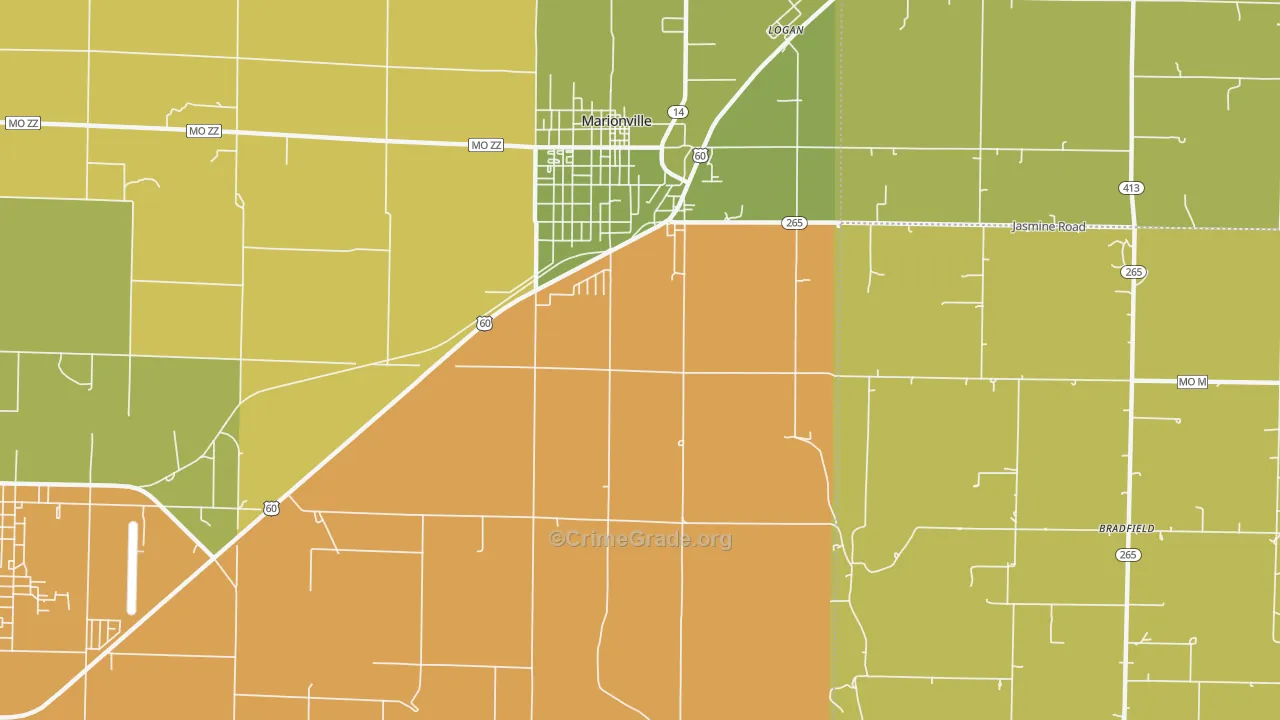 McKinley, MO Map of Assault Rates