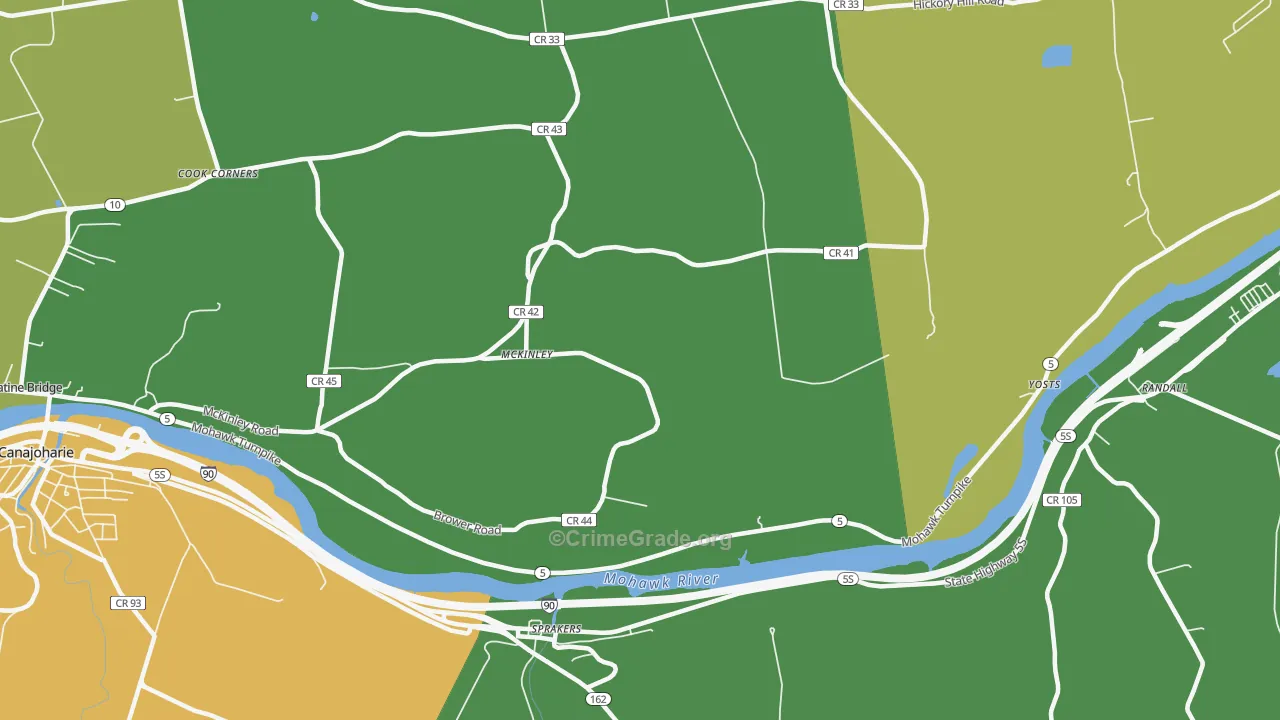 McKinley, NY Map of Assault Rates