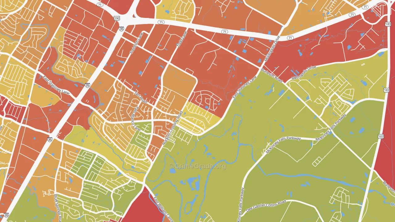 McKinney, Austin, TX Map of Assault Rates
