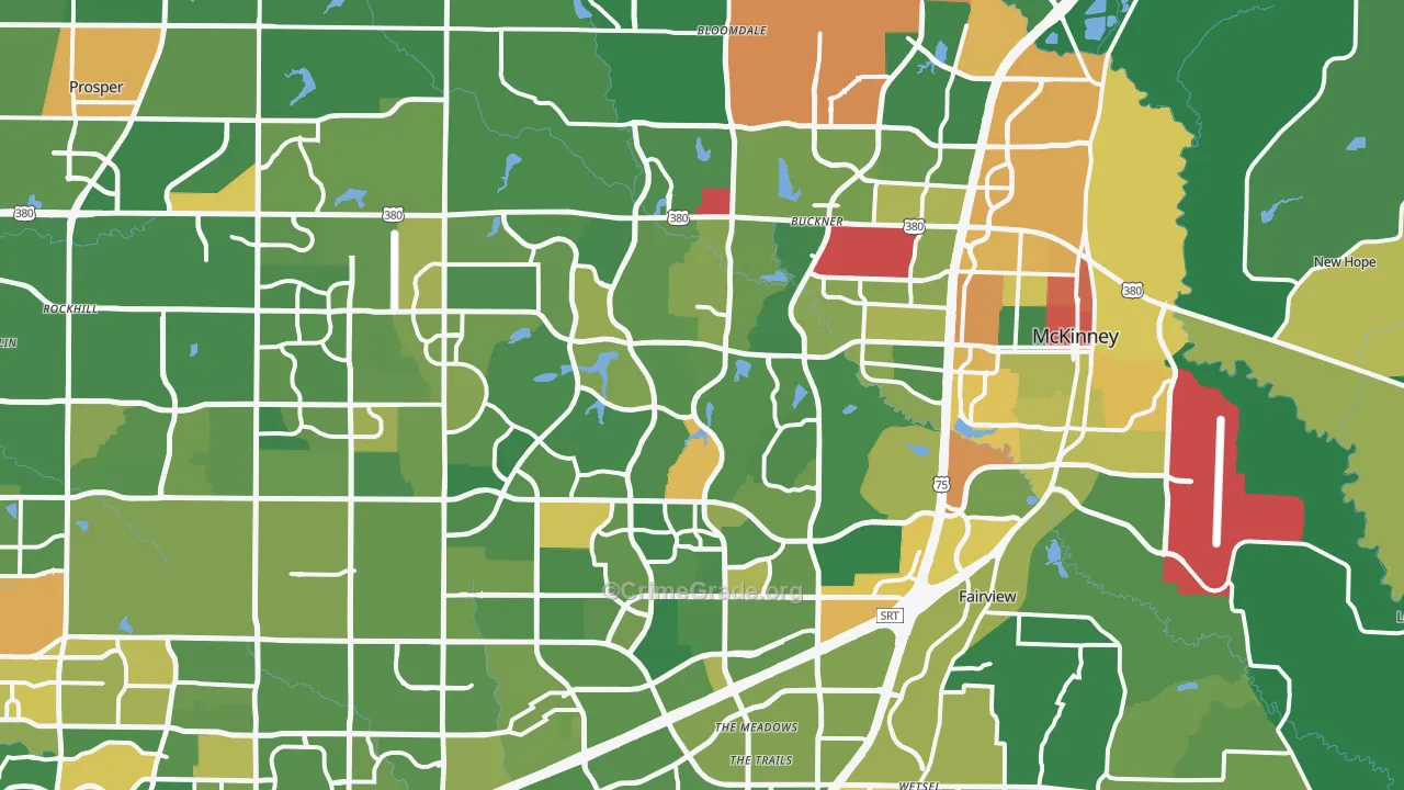 McKinney, TX Map of Assault Rates
