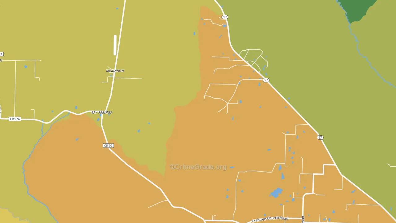 McKinnon, FL Map of Assault Rates