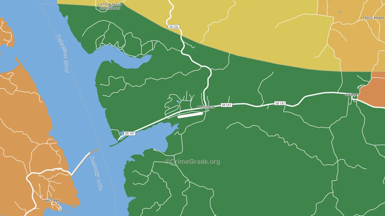 McKinnon, TN Map of Assault Rates