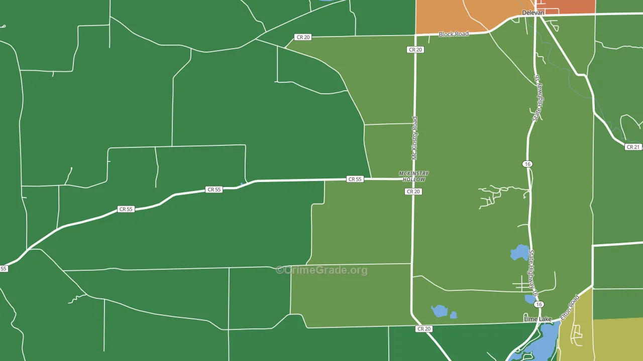 McKinstry Hollow, NY Map of Assault Rates