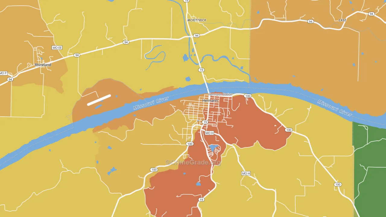 McKittrick, MO Map of Assault Rates