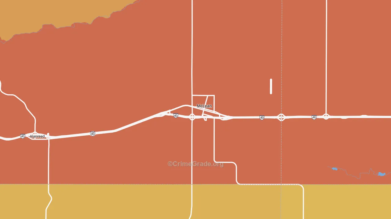 McLean, TX Map of Assault Rates