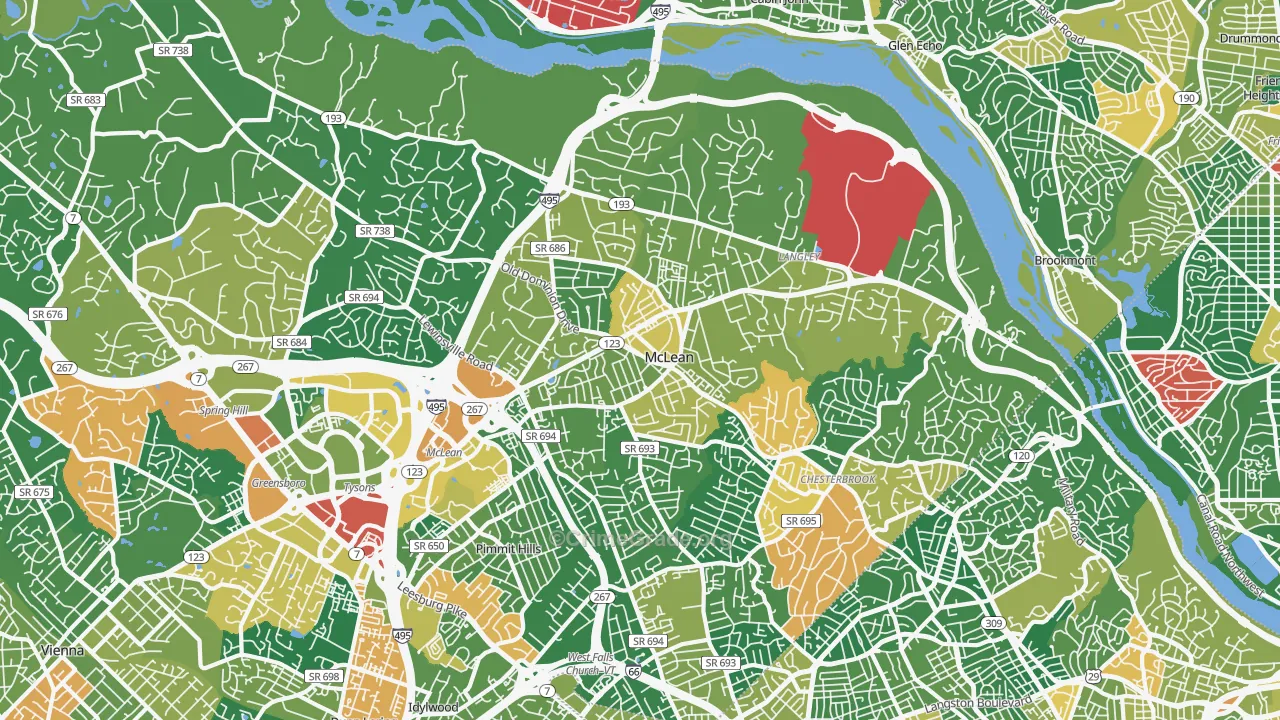 McLean, VA Map of Assault Rates