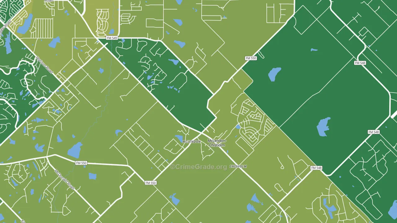 McLendon-Chisholm, TX Map of Assault Rates