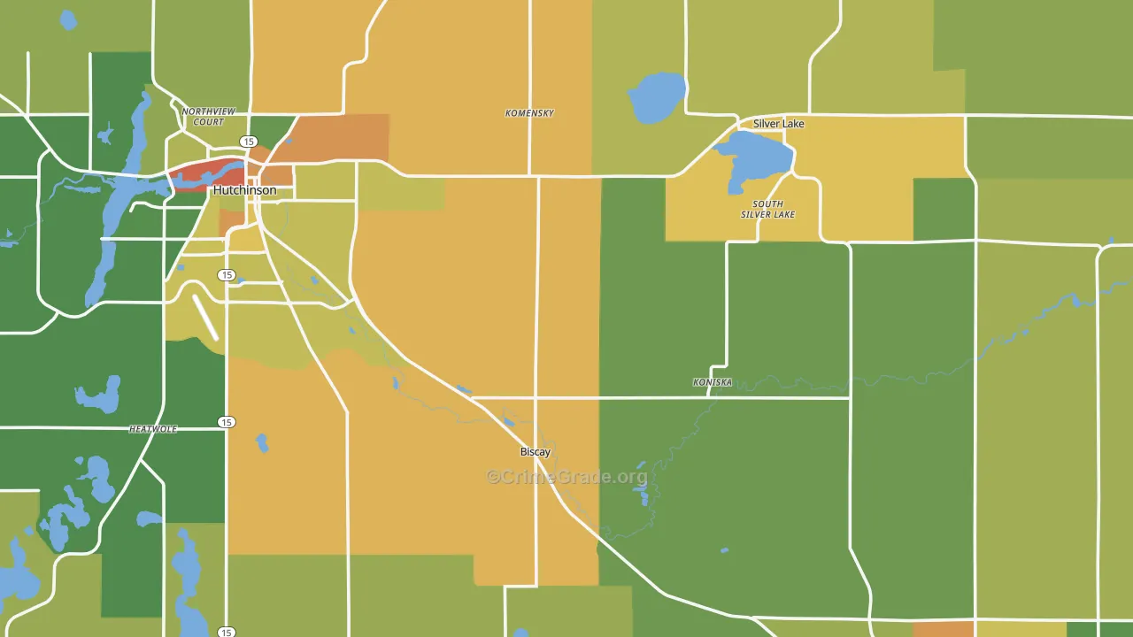 McLeod County, MN Map of Assault Rates