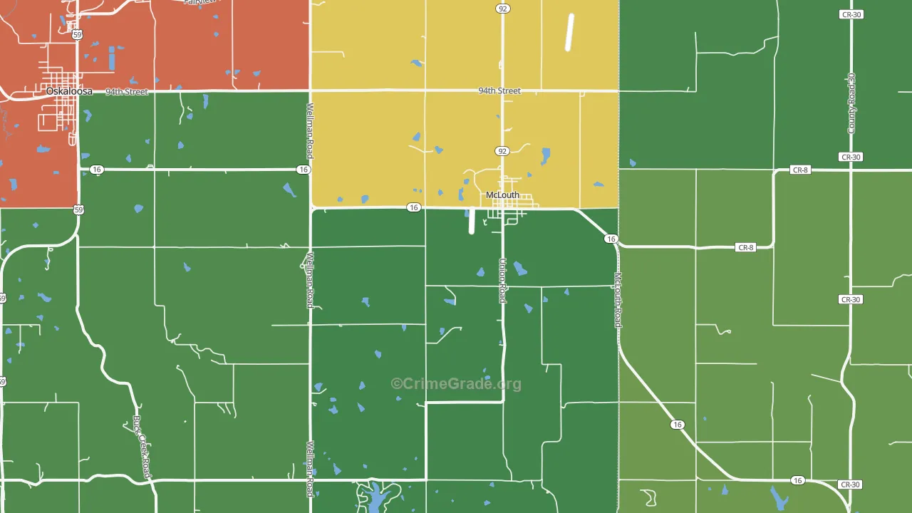 McLouth, KS Map of Assault Rates