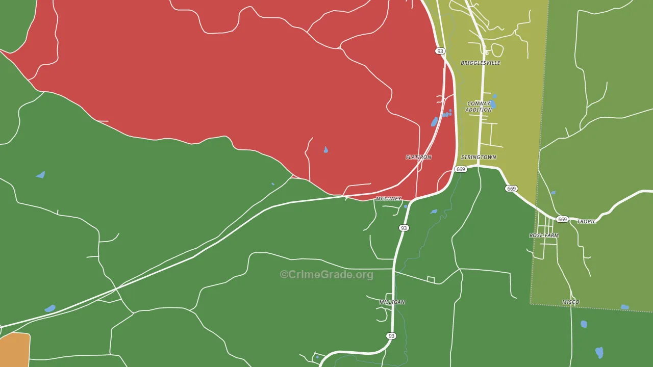 McLuney, OH Map of Assault Rates