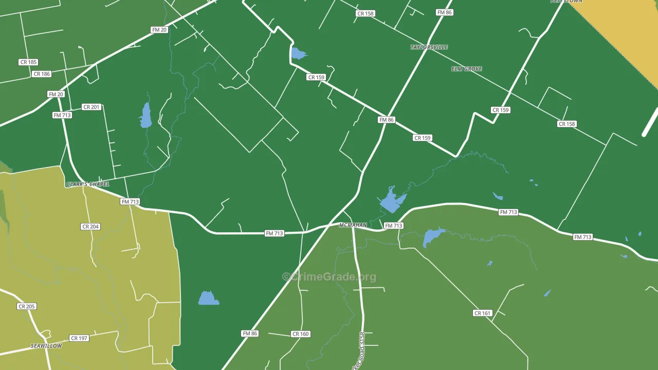 McMahan, TX Map of Assault Rates