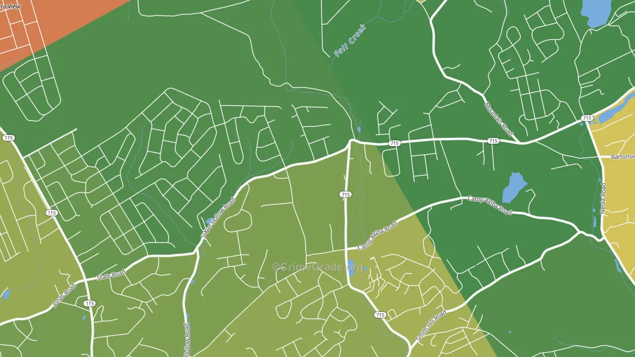McMichaels, PA Map of Assault Rates