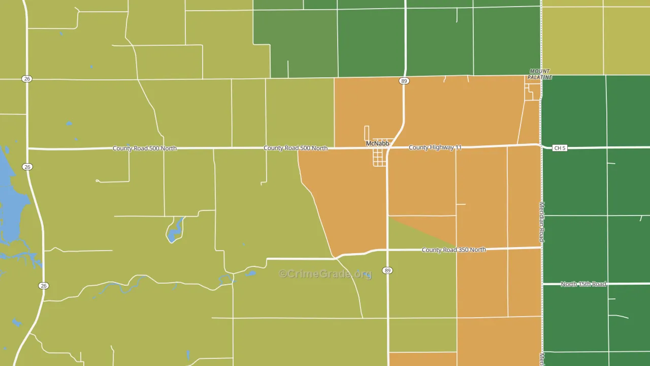 McNabb, IL Map of Assault Rates