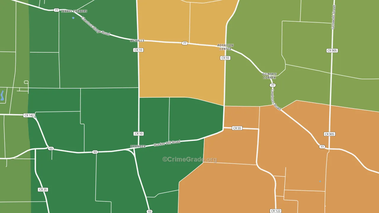 McNalls, NY Map of Assault Rates