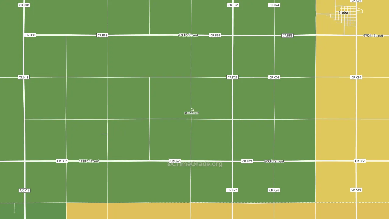 McNally, IA Map of Assault Rates