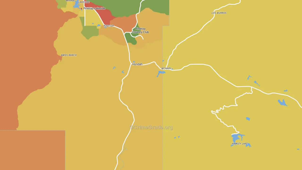 McNary, AZ Map of Assault Rates