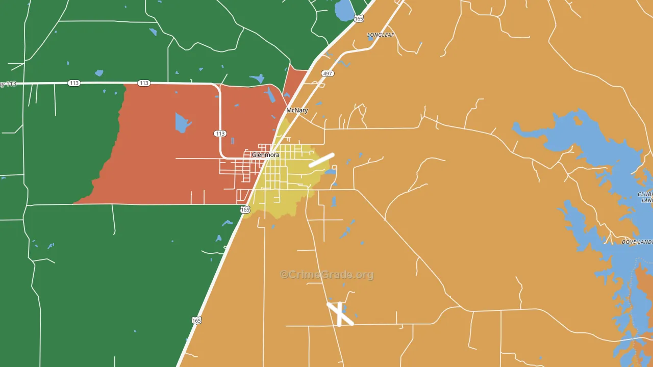 McNary, LA Map of Assault Rates